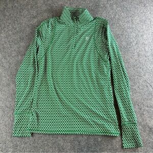 Ariat Tek Top Womens 1/4 Zip Up Cold Series Long Sleeve Size Medium Green